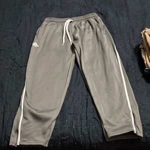 Adidas Charcoal Joggers with White Stripes